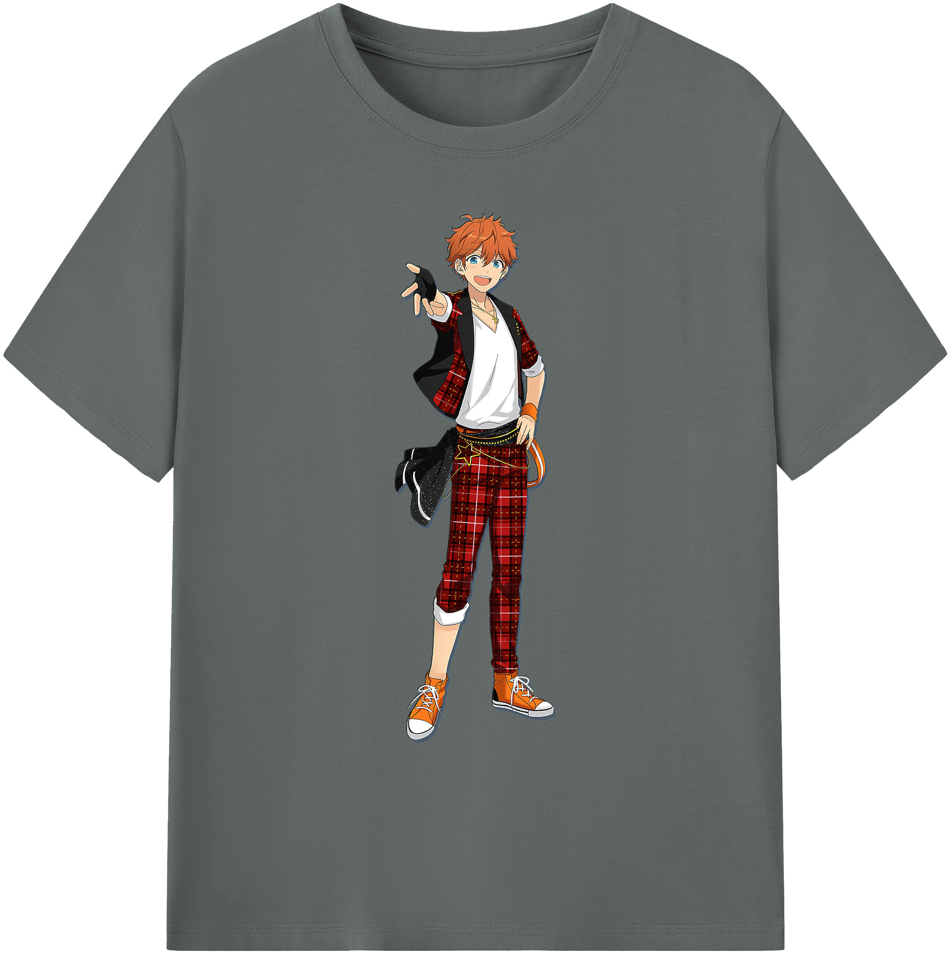 （画像用） あんさんぶるスターズ! Ensemble Stars 綿100％ メンズ半袖Tシャツ｜肌触りやわらか＆通気性